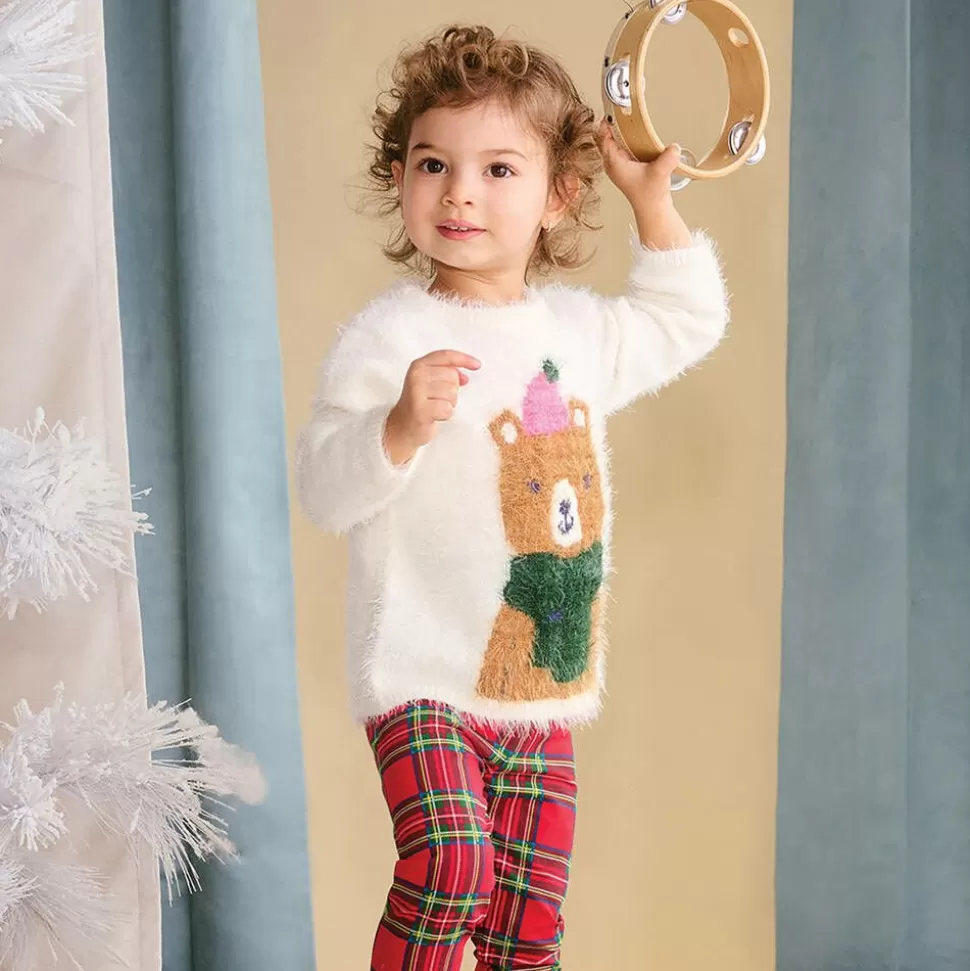 Hatley Girls Ivory Fluffy Knit Jumper^ Tops