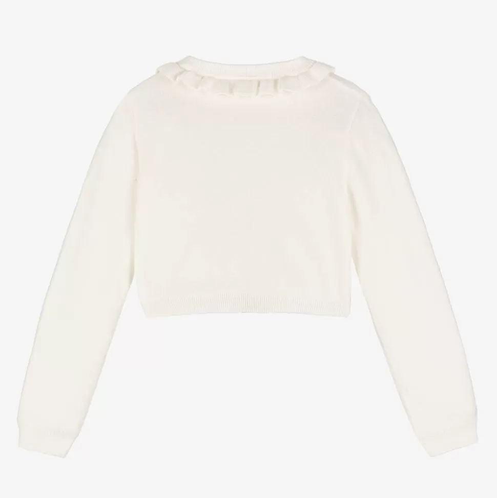 iDO Baby Girls Ivory Frill Cardigan^ Tops
