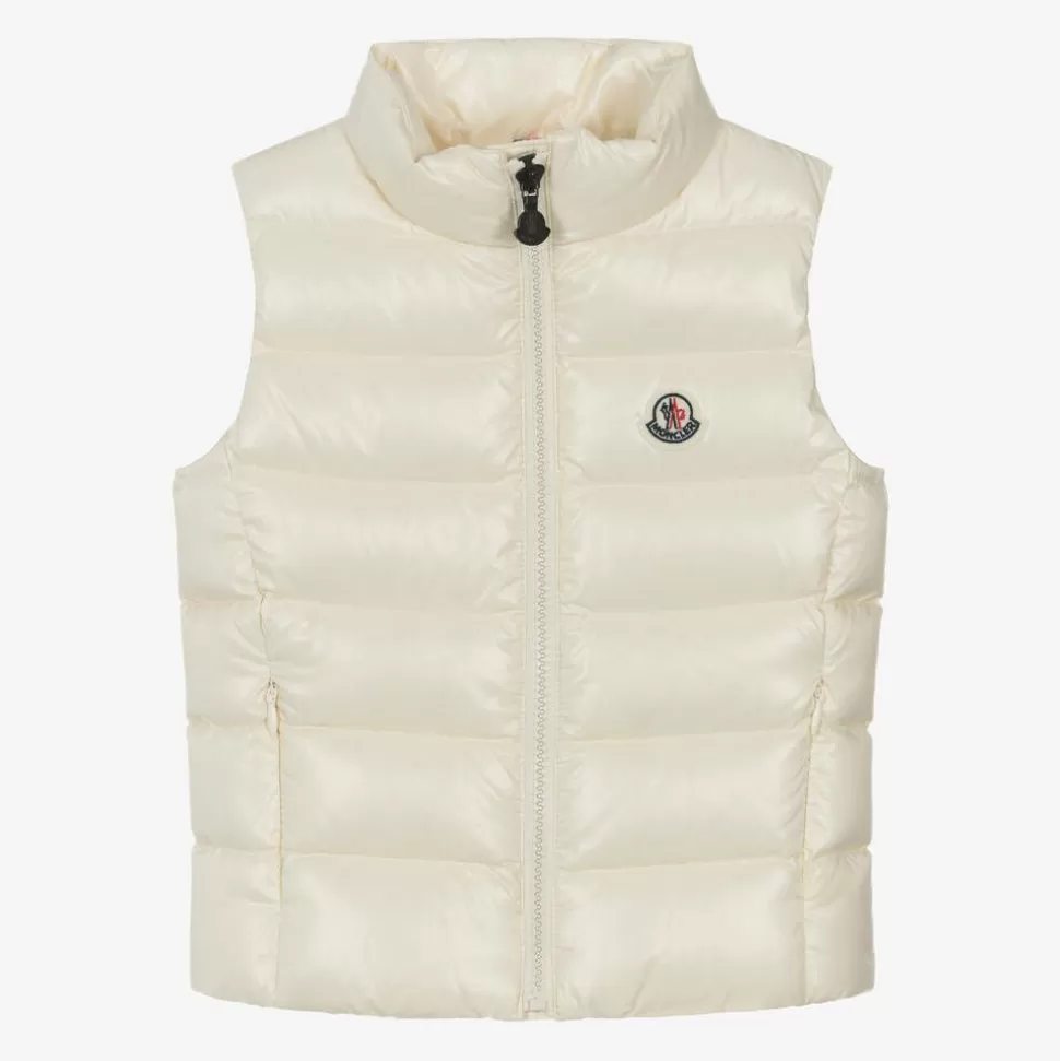 Moncler Enfant Girls Ivory Ghany Down Padded Gilet^ Coats & Jackets