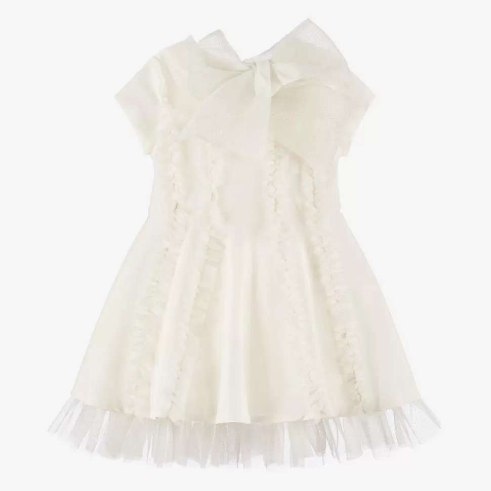 Mama Luma Girls Ivory Glittery Ruffle Dress^ Dresses