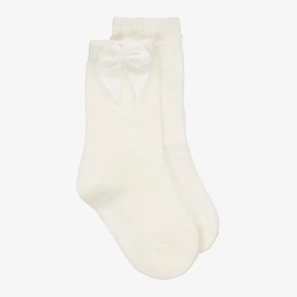 Mayoral Girls Ivory Knitted Socks^ Socks | Socks