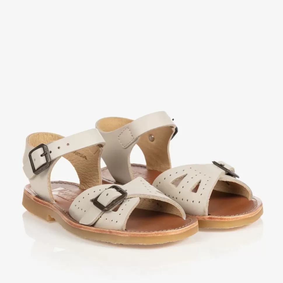 Young Soles Girls Ivory Leather Buckle Sandals^ Sandals | Sandals