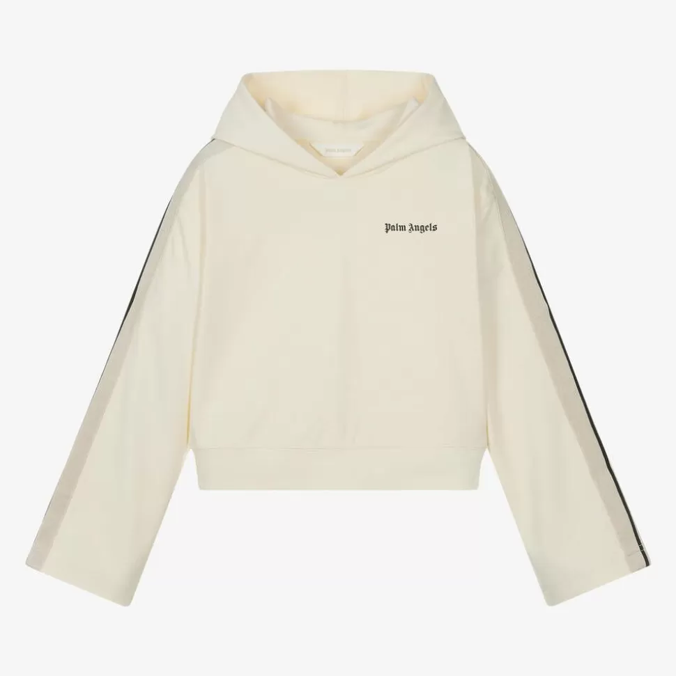 Palm Angels Girls Ivory Milano Jersey Hoodie^ Tops