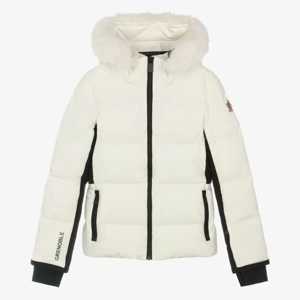 Moncler Enfant Girls Ivory New Guyane Ski Jacket^ Snowwear