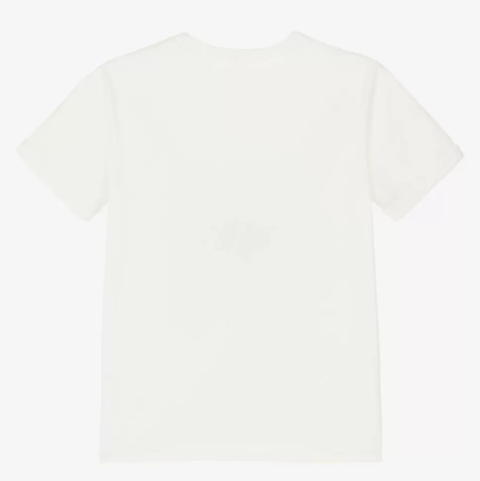 Stella McCartney Kids Girls Ivory Organic Cotton T-Shirt^ Tops