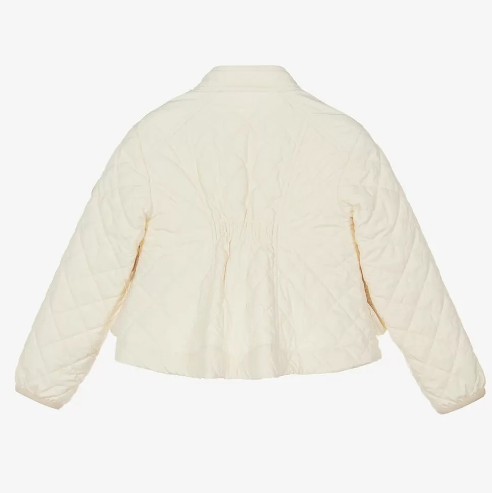 Moncler Enfant Girls Ivory Quilted Kamaria Jacket^ Coats & Jackets