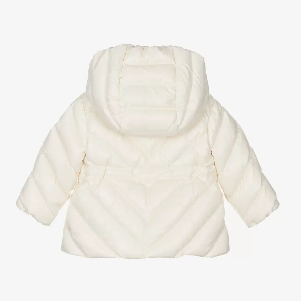 Moncler Enfant Girls Ivory Sanaa Hooded Down Coat^ Coats & Jackets