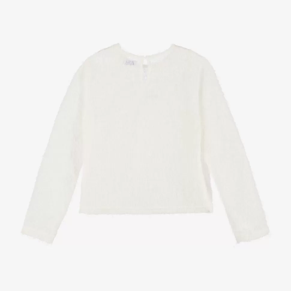 Mayoral Girls Ivory Shimmer Top^ Tops