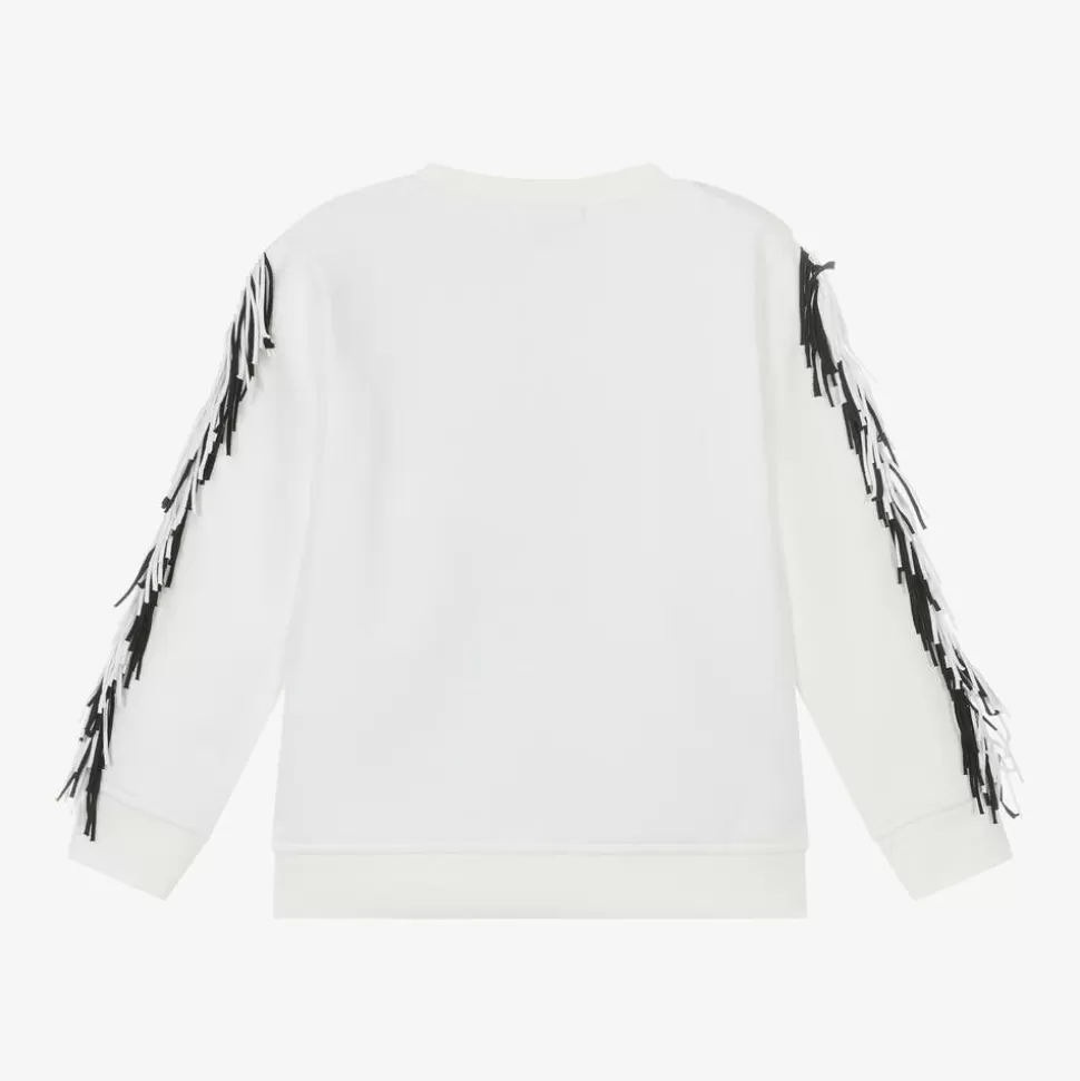 Stella McCartney Kids Girls Ivory Star Fringe Sweatshirt^ Tops