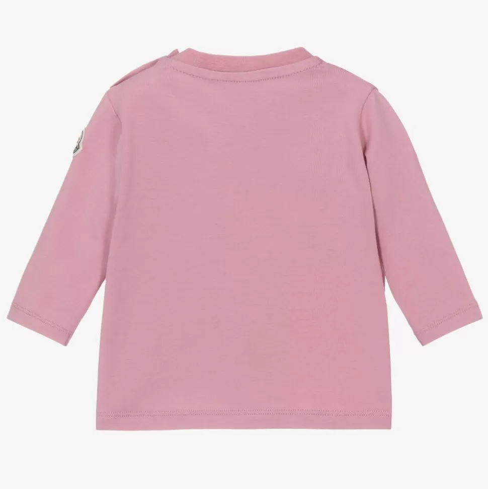 Moncler Enfant Girls Lilac Pink Cotton Top^ Tops