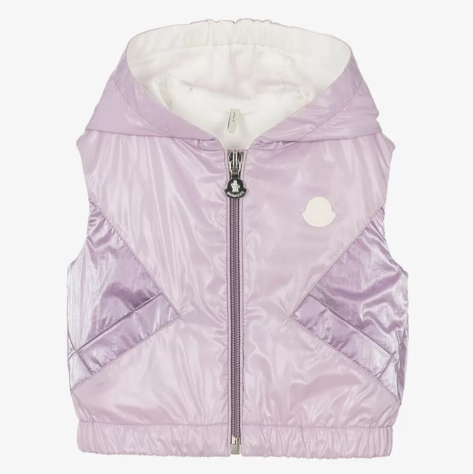 Moncler Enfant Girls Lilac Purple Lostyca Gilet^ Coats & Jackets