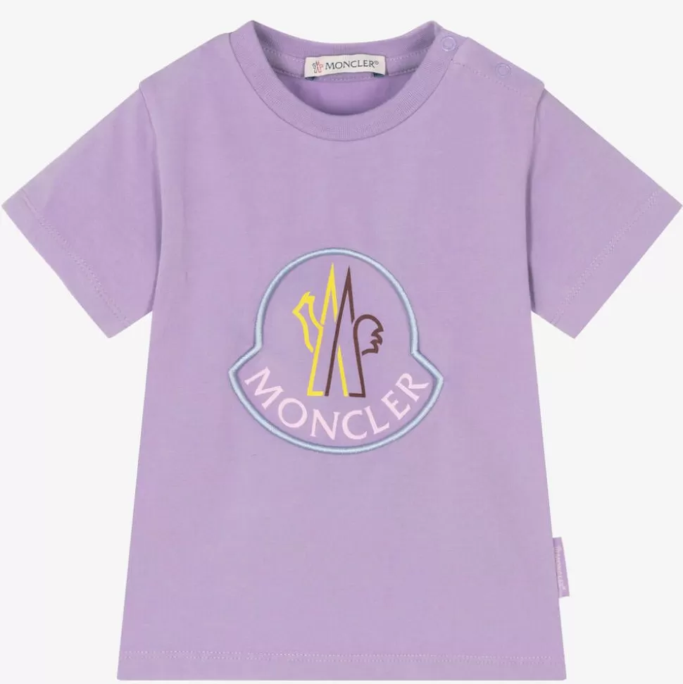 Moncler Enfant Girls Lilac Purple T-Shirt^ Tops