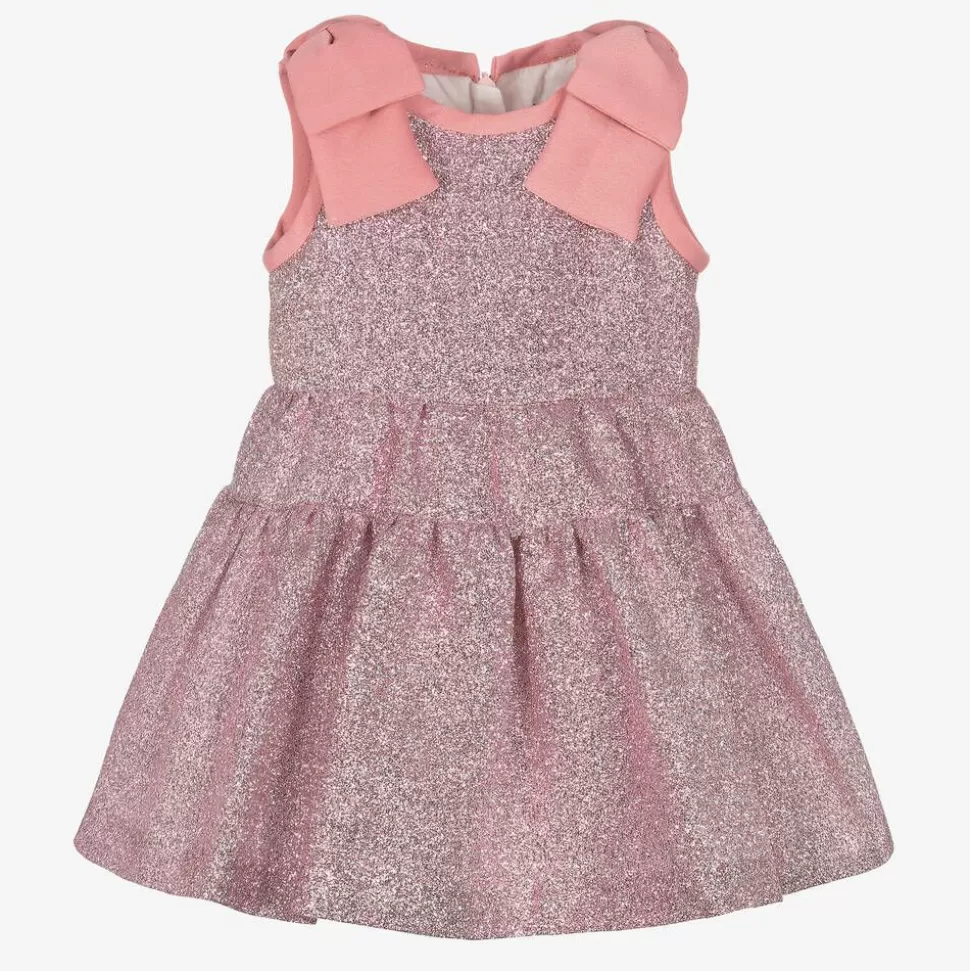 Hucklebones London Girls Metallic Pink Glitter Dress^ Dresses