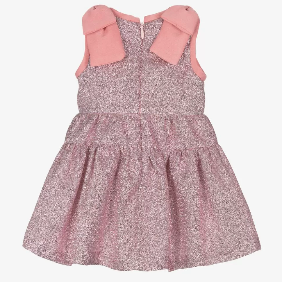 Hucklebones London Girls Metallic Pink Glitter Dress^ Dresses
