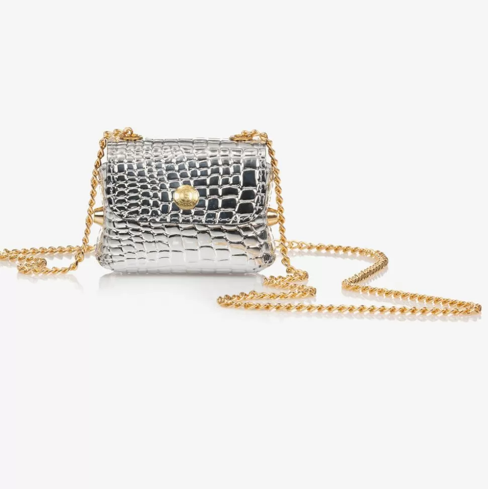 Zaccone Girls Metallic Silver Mini Bag (8cm)^ Bags