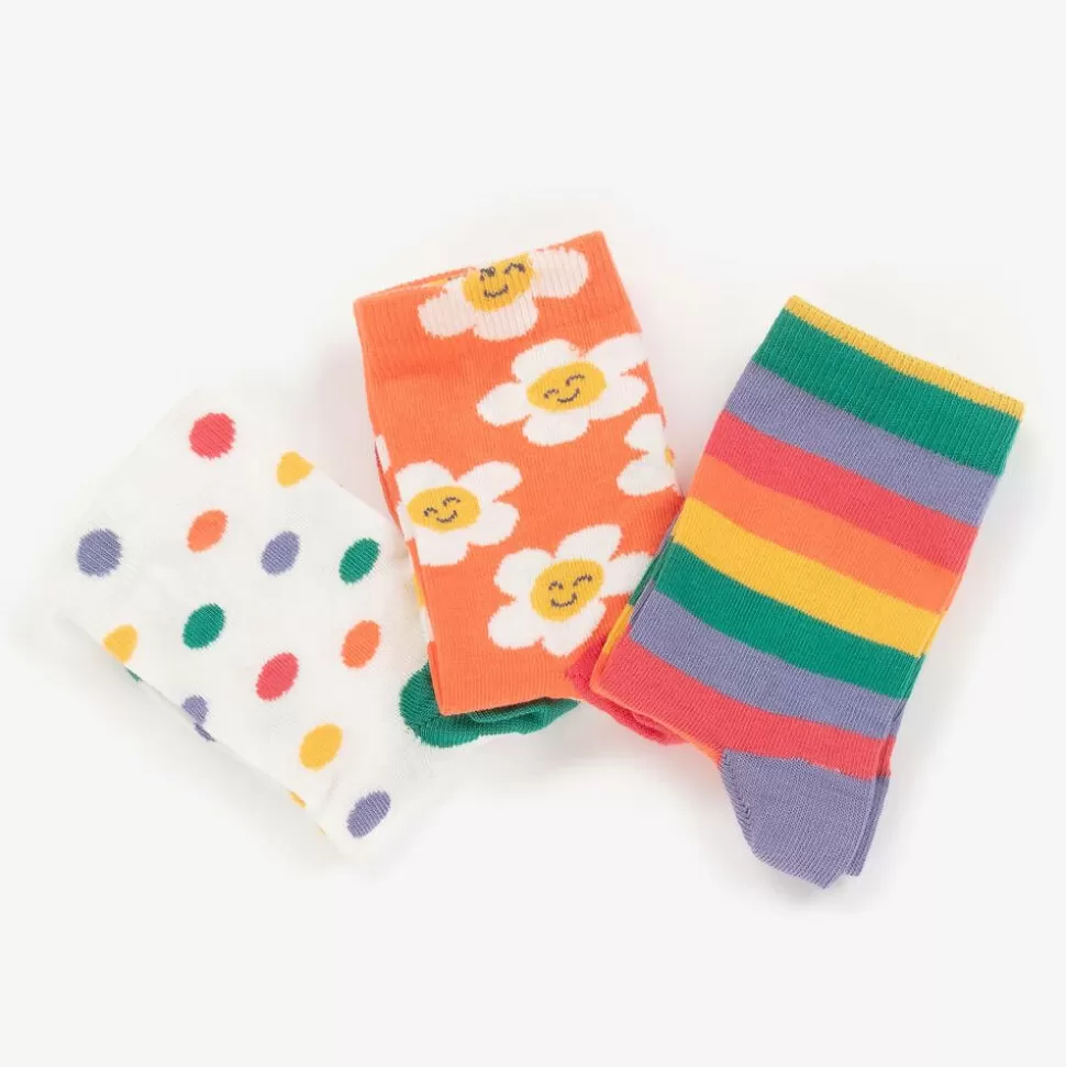 Frugi Girls Multicoloured Cotton Socks (3 Pack)^ Socks