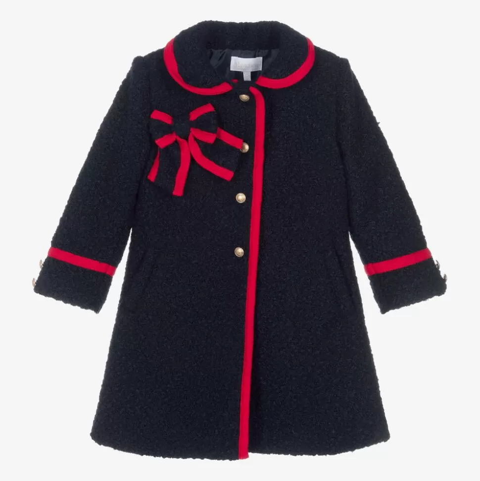 Patachou Girls Navy Blue Bouclé Coat^ Coats & Jackets