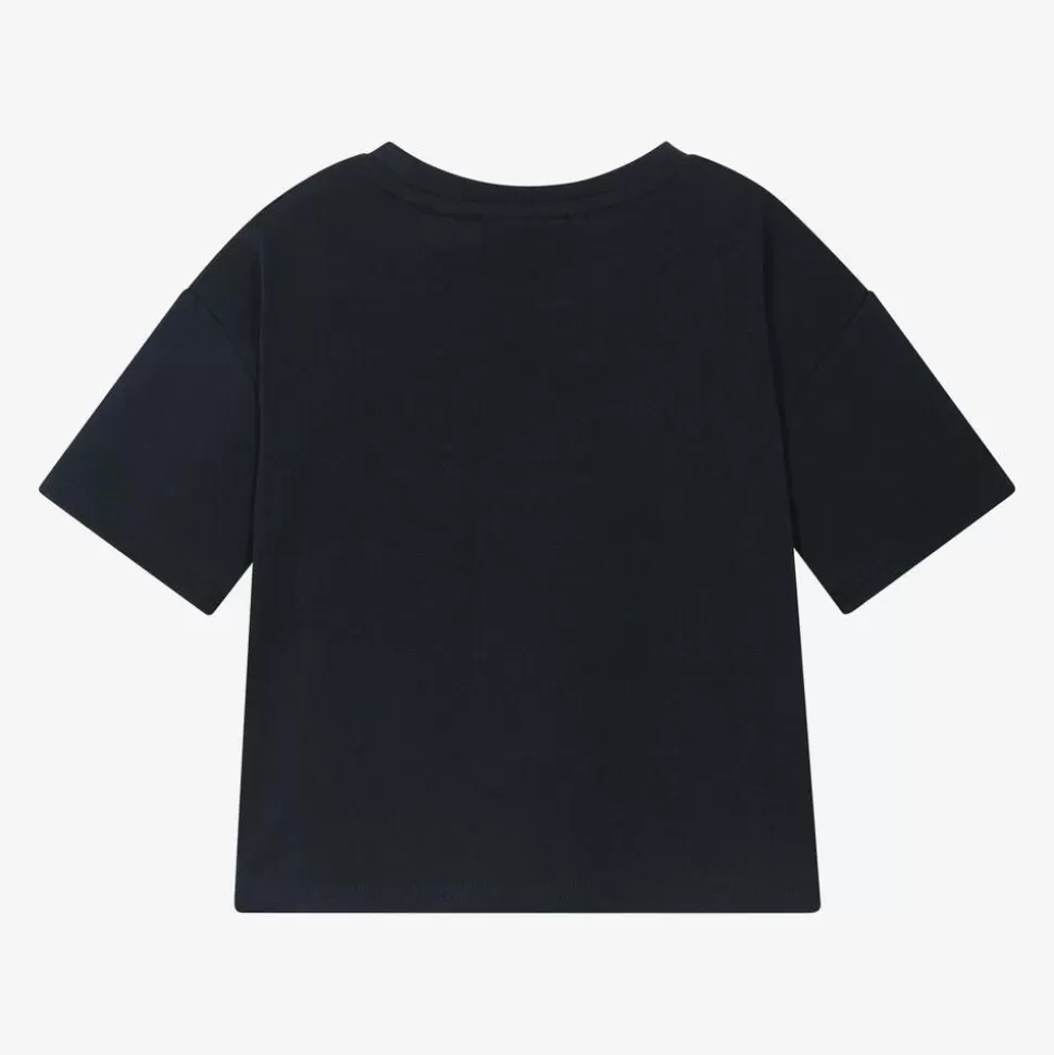 Juicy Couture Girls Navy Blue Cotton Boxy Fit T-Shirt^ Tops