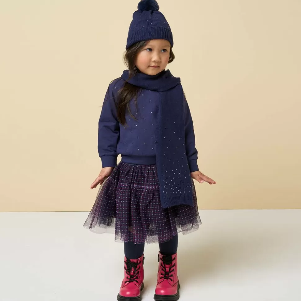 iDO Baby Girls Navy Blue Cotton Diamanté Sweatshirt^ Tops