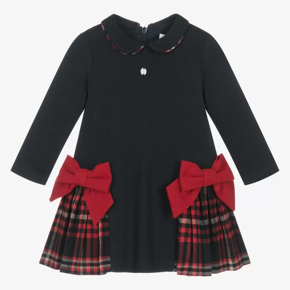 Patachou Girls Navy Blue Cotton Dress^ Dresses