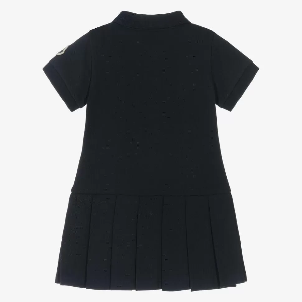 Moncler Enfant Girls Navy Blue Cotton Piqué Polo Dress^ Dresses