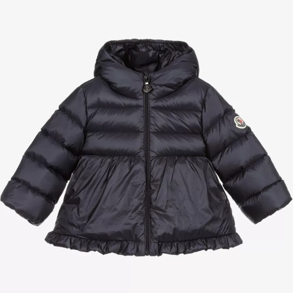Moncler Enfant Girls Navy Blue Down Padded Odile Jacket^ Coats & Jackets