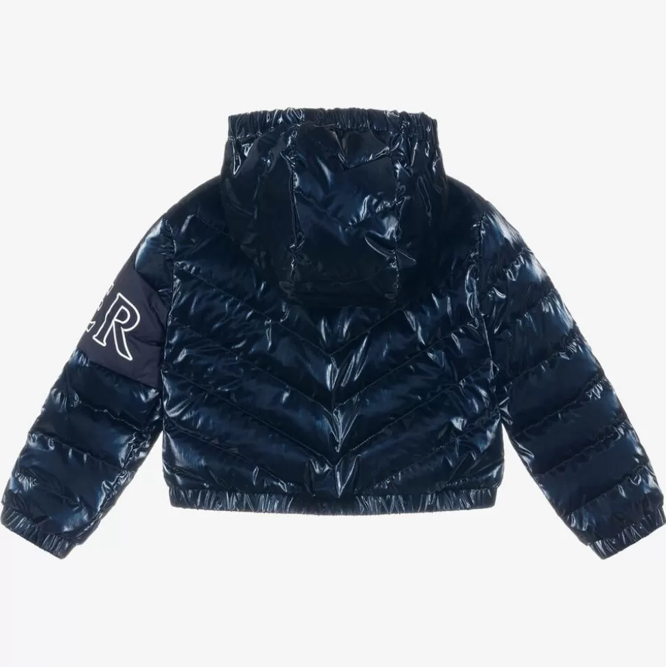 Moncler Enfant Girls Navy Blue Down Padded Puffer Jacket^ Coats & Jackets