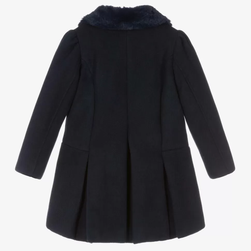 Patachou Girls Navy Blue Felted Coat^ Coats & Jackets