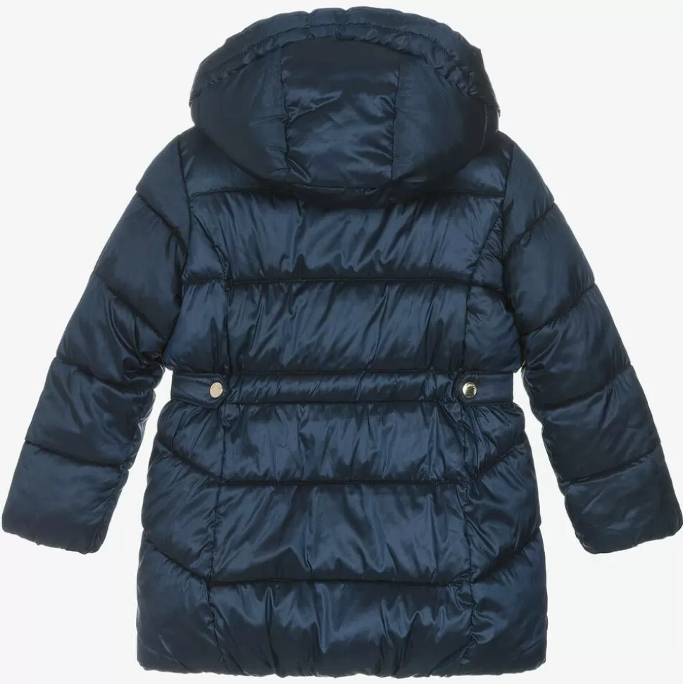 Mayoral Girls Navy Blue Hooded Puffer Coat^ Coats & Jackets