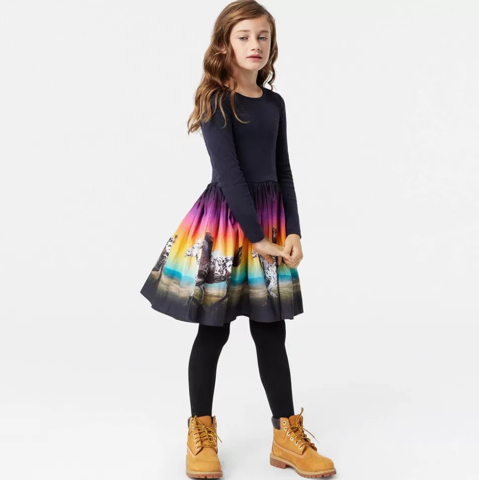 Molo Girls Navy Blue Organic Cotton Sunset Dress^ Dresses