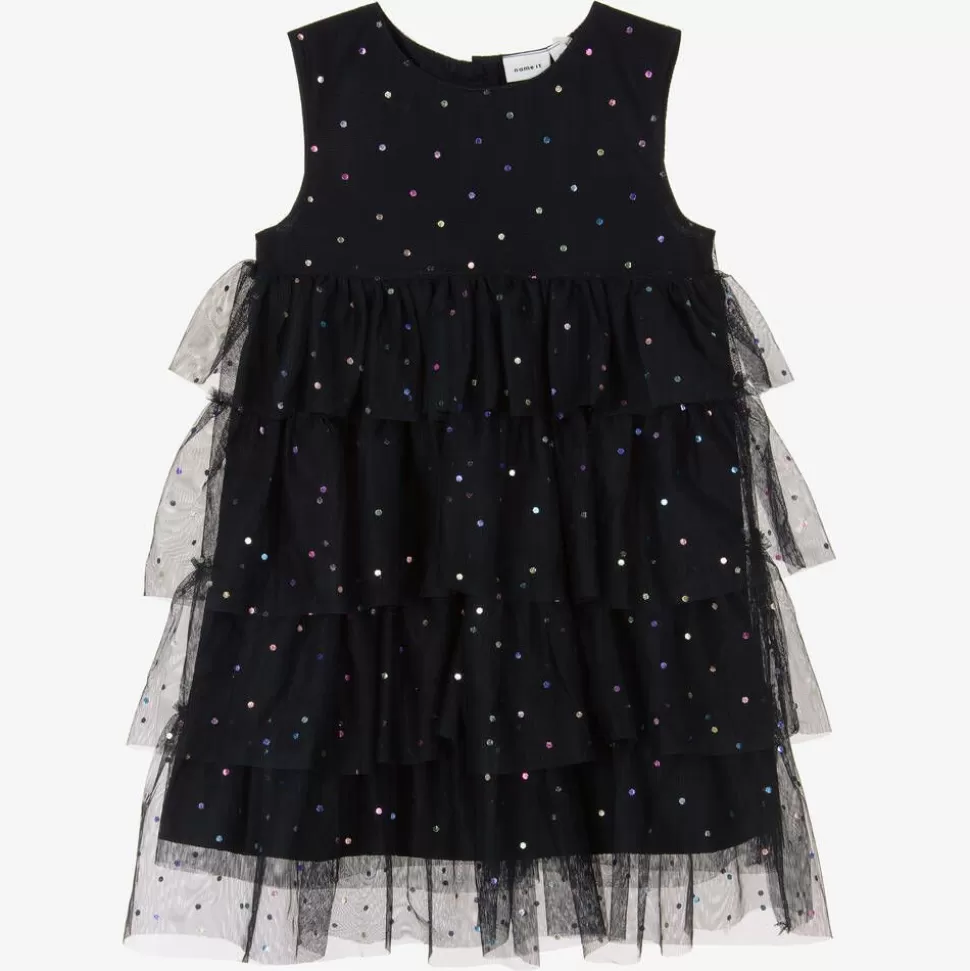 NAME IT Girls Navy Blue Tulle Dress^ Gifts