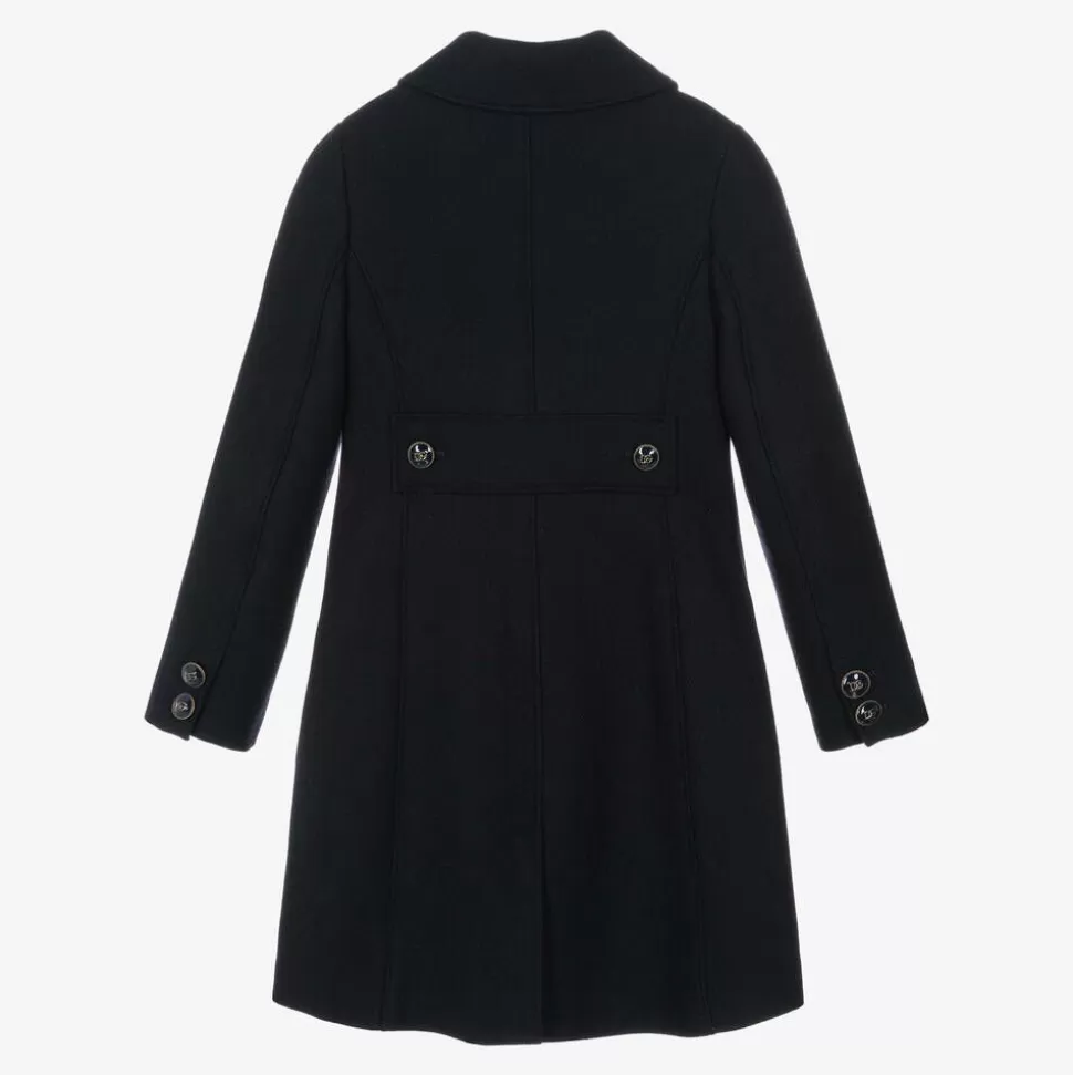Dolce amp; Gabbana Girls Navy Blue Wool Coat^ Coats & Jackets