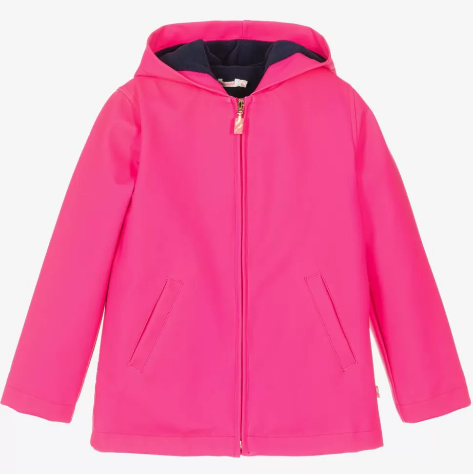 Billieblush Girls Neon Pink Hooded Raincoat^ Coats & Jackets