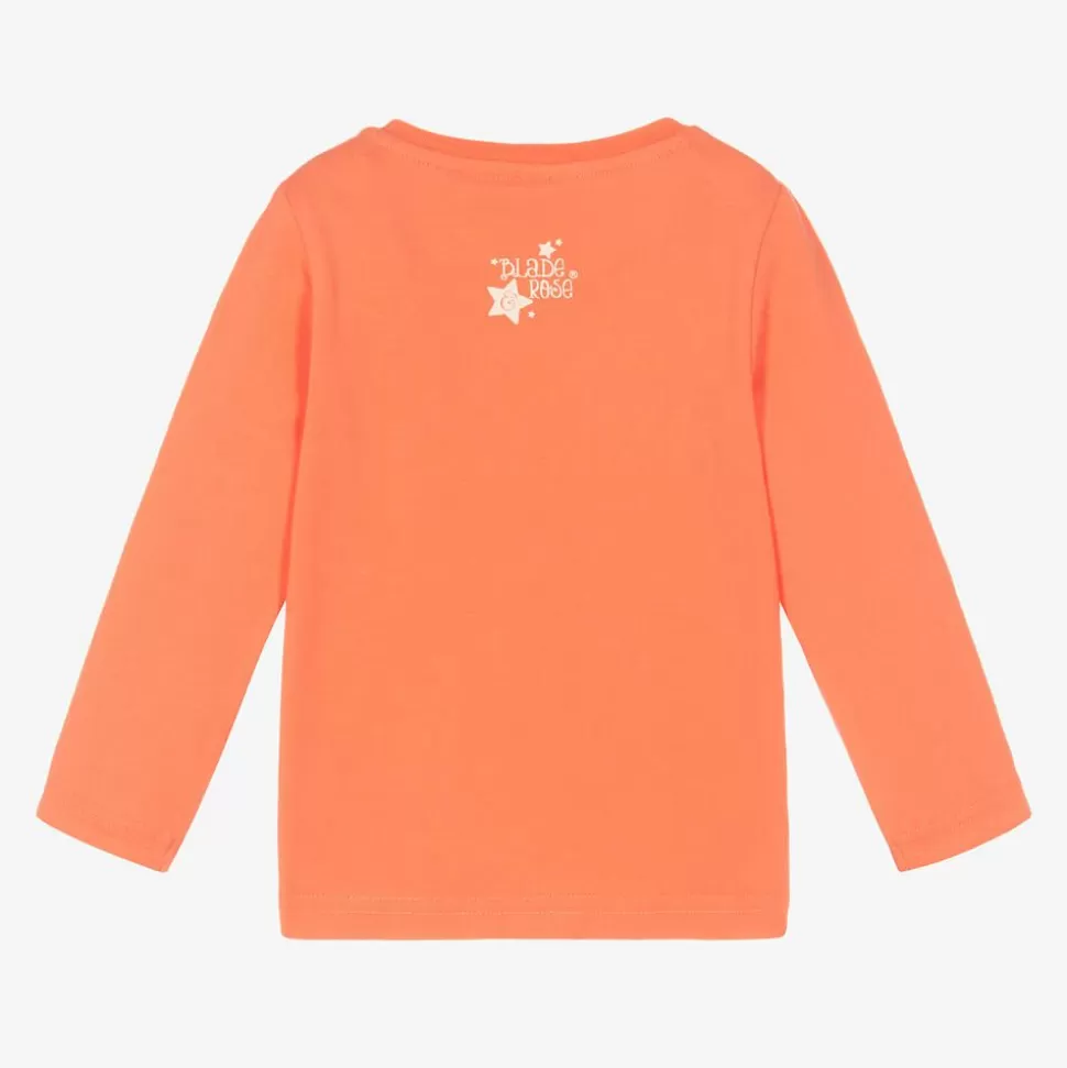 Blade amp; Rose Girls Orange Cotton Maura The Mouse Top^ Tops | Tops