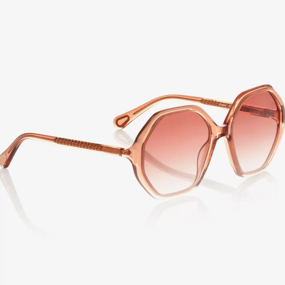 Chloé Girls Orange Hexagonal Sunglasses^ Clothing Accessories