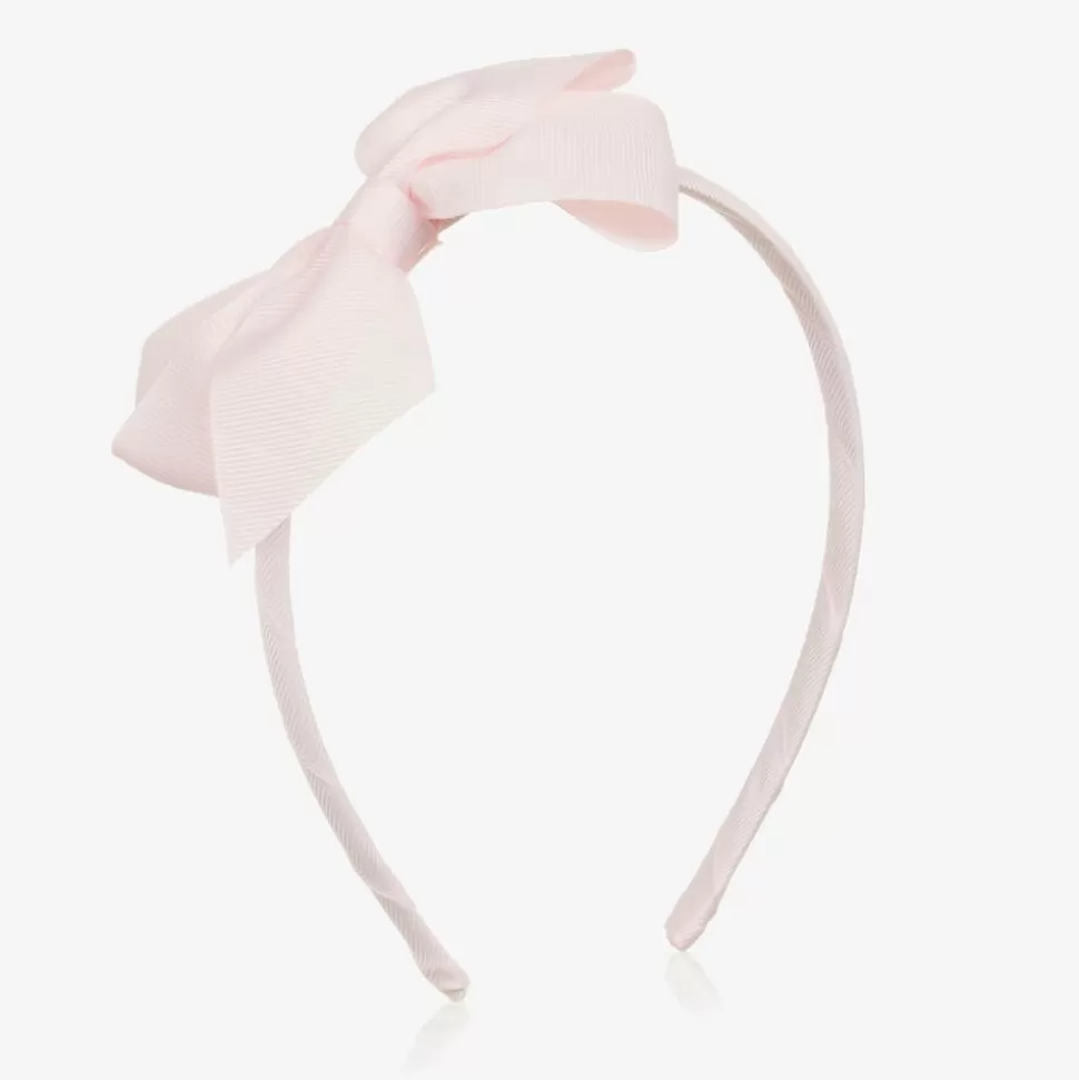 Peach Ribbons Girls Pale Pink Bow Hairband^ Hair Accessories