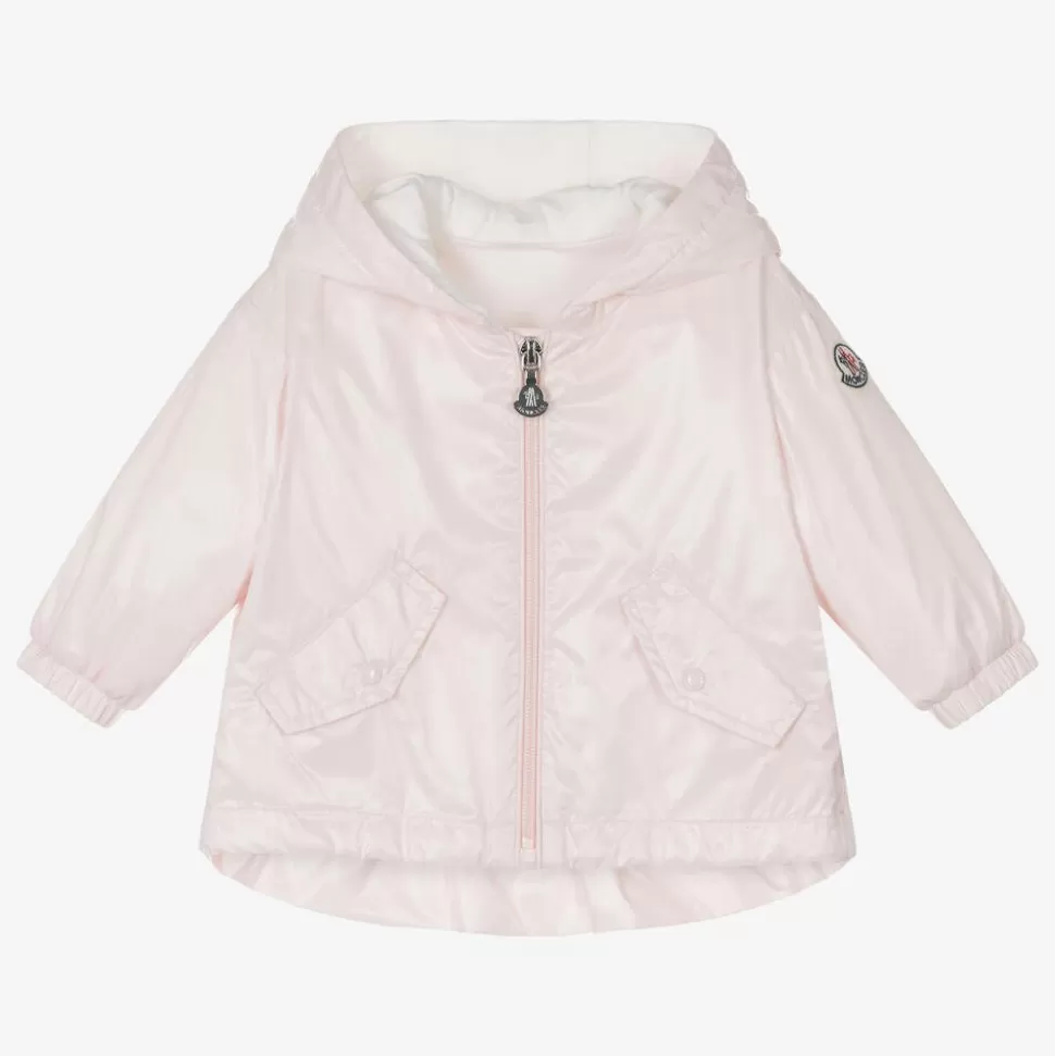 Moncler Enfant Girls Pale Pink Camelien Hooded Jacket^ Coats & Jackets