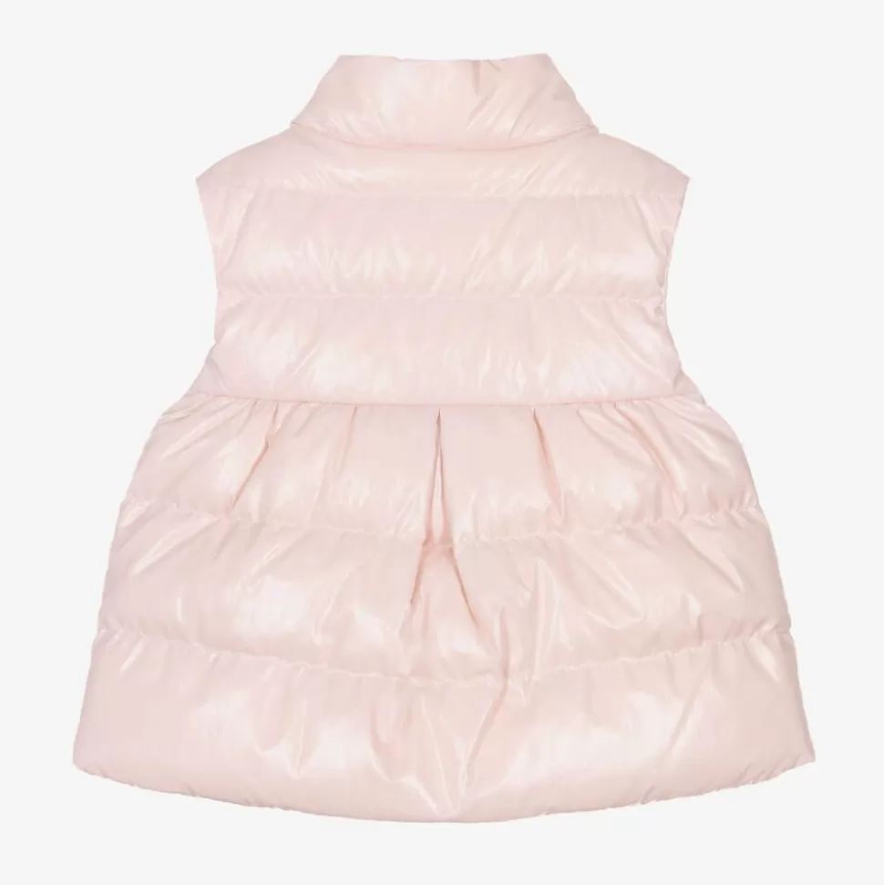 Moncler Enfant Girls Pale Pink Hiva Down Puffer Gilet^ Coats & Jackets