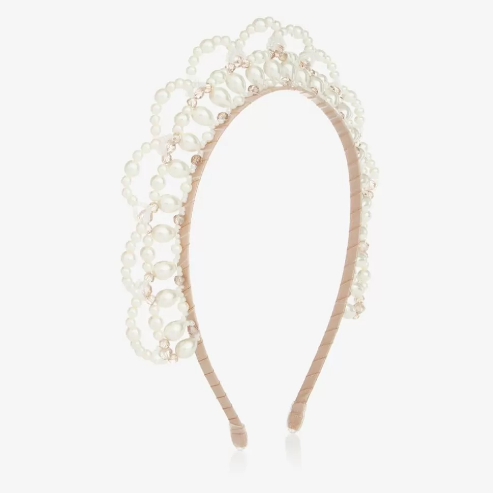 Sienna Likes To Party Girls Pearl Tiara Hairband^ Hair Accessories