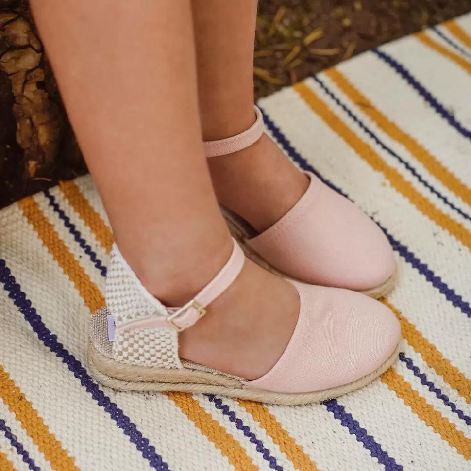 Pisamonas Girls Pink & Beige Wedge Espadrilles^ Espadrilles | Espadrilles
