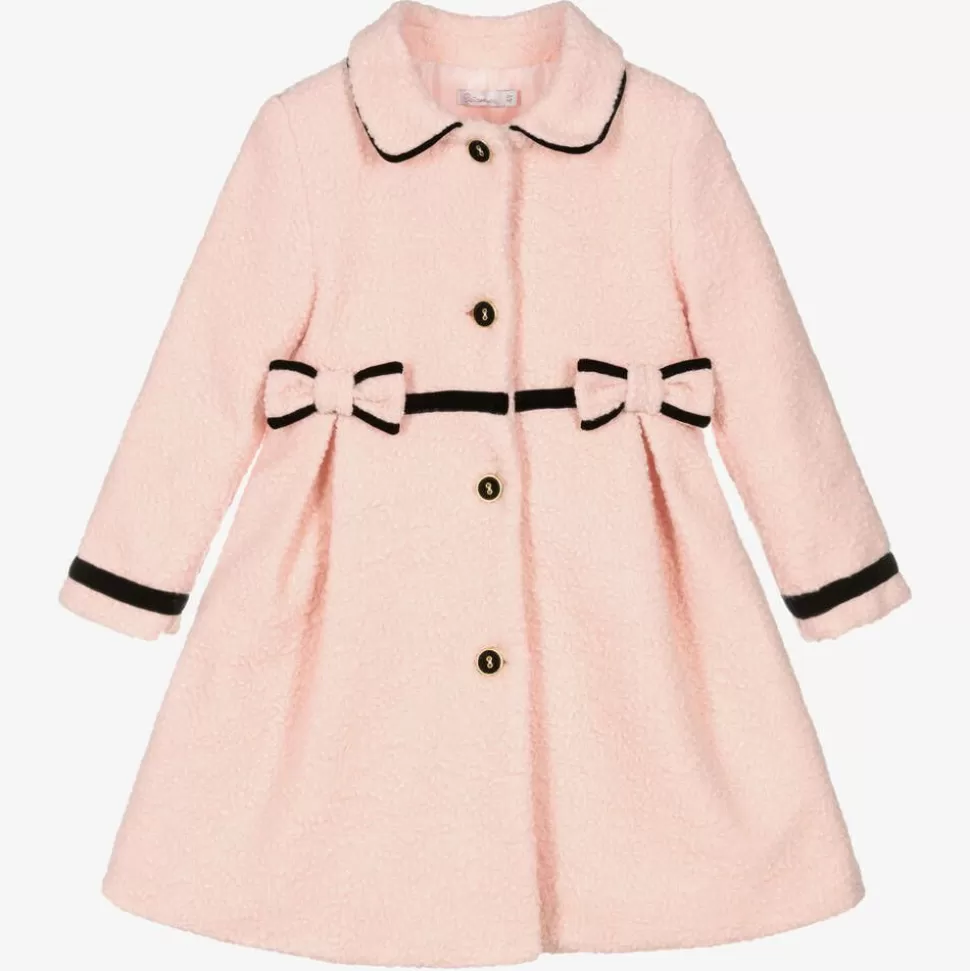 Patachou Girls Pink & Black Bouclé Coat^ Coats & Jackets