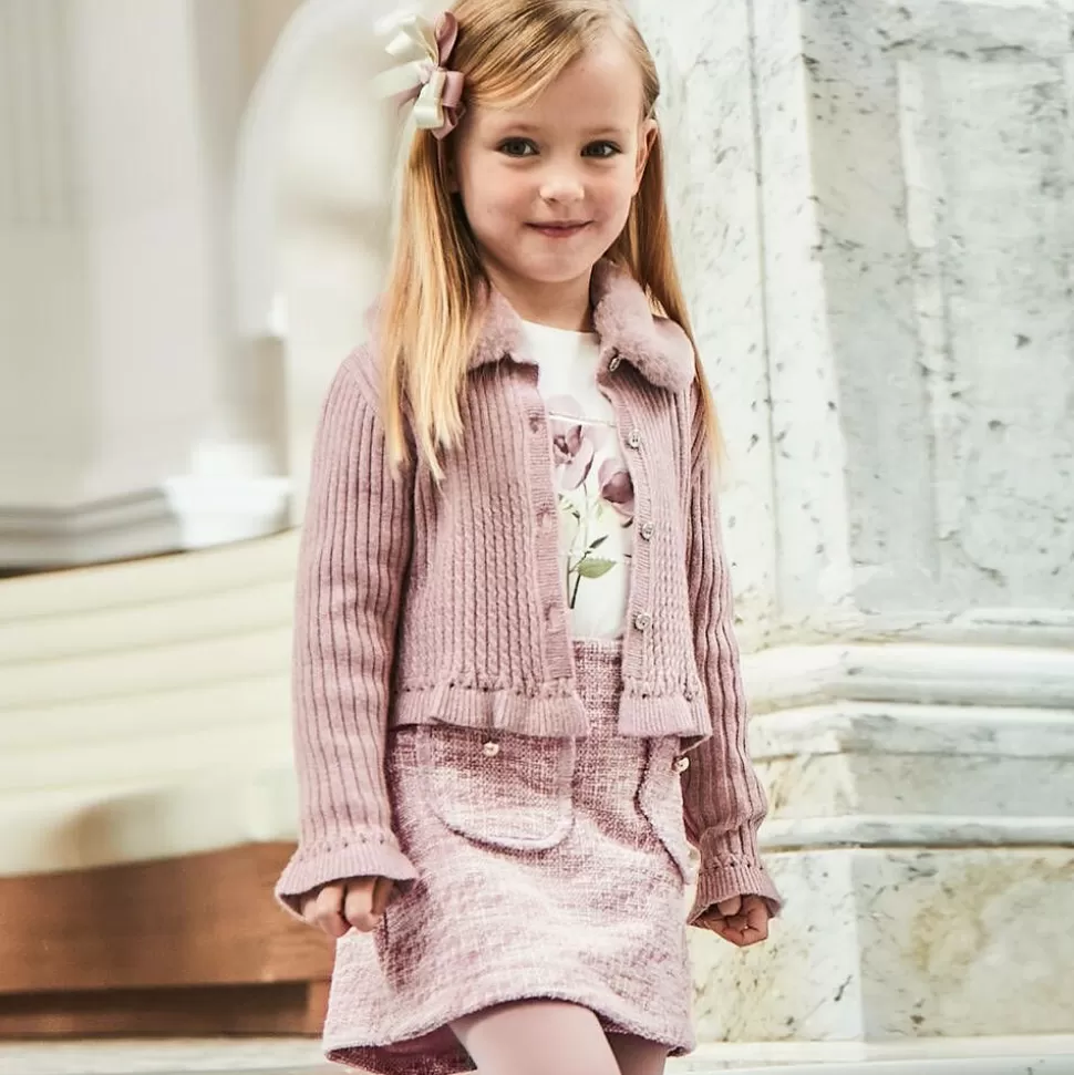 Mayoral Girls Pink & Ivory Skort^ Skirts