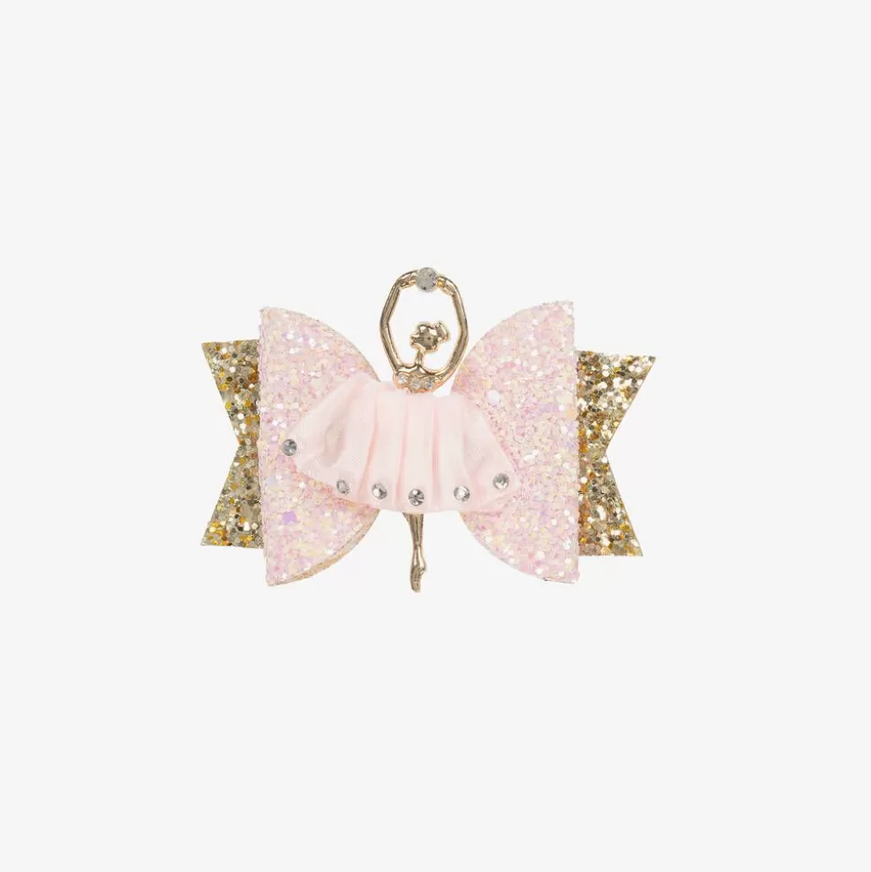 Bowtique London Girls Pink & Gold Ballerina Hair Clip (8cm)^ Hair Accessories