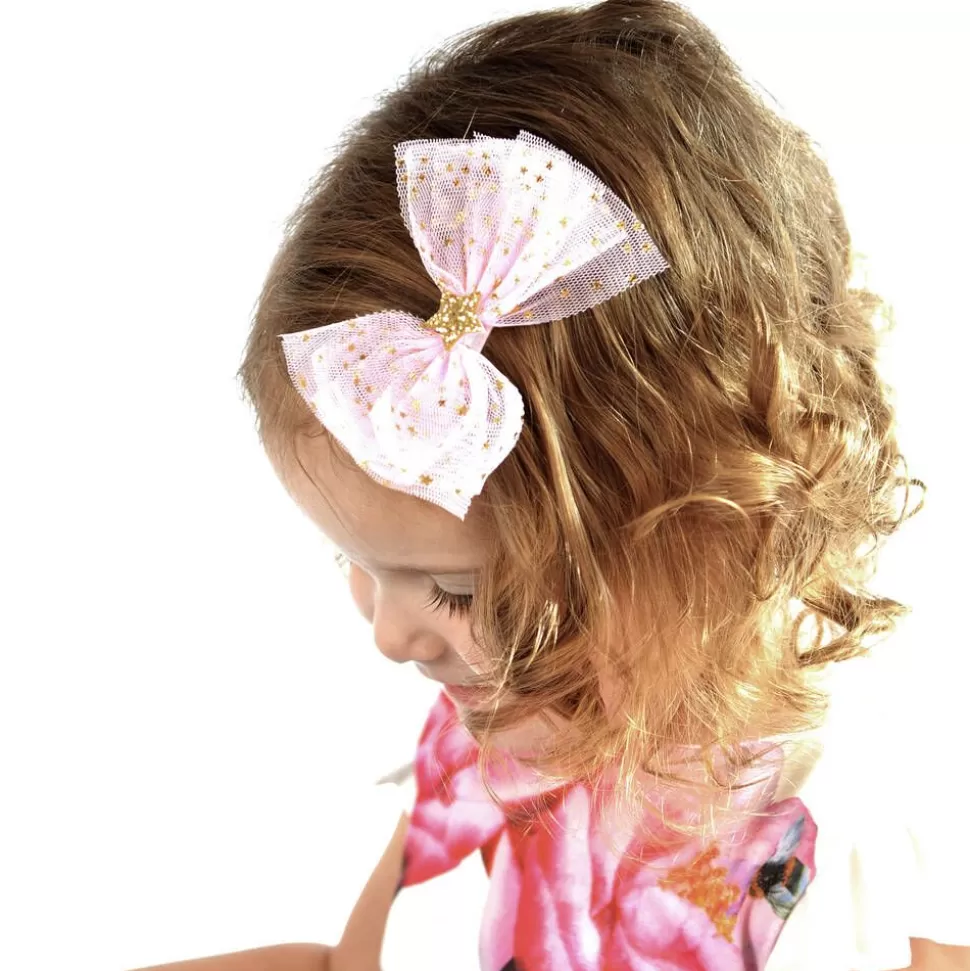 Bowtique London Girls Pink & Gold Hair Clip (10cm)^ Hair Accessories