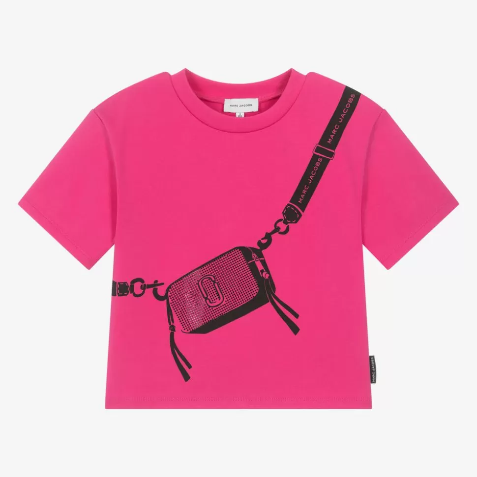 MARC JACOBS Girls Pink Bag Print Cotton T-Shirt^ Tops
