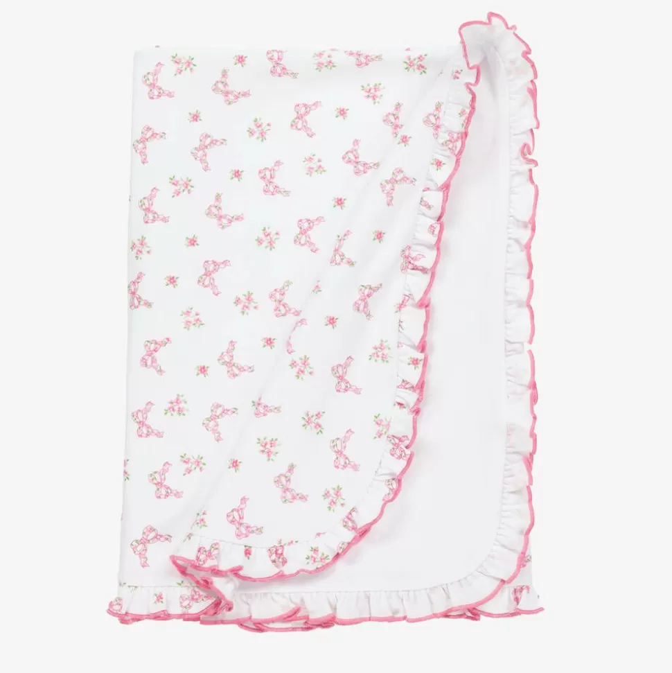 Kissy Kissy Girls Pink Blooming Bows Cotton Blanket (73cm)^ Gifts