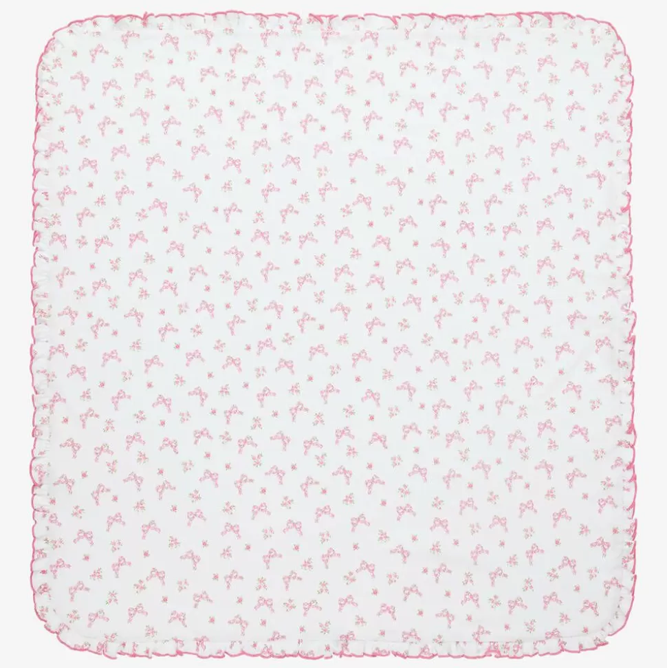 Kissy Kissy Girls Pink Blooming Bows Cotton Blanket (73cm)^ Gifts