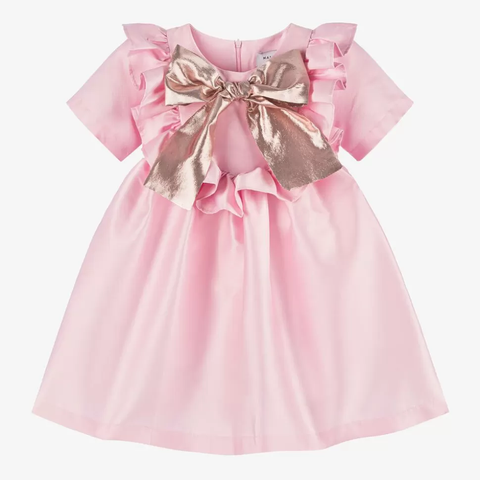 Mama Luma Girls Pink Bow Dress^ Dresses