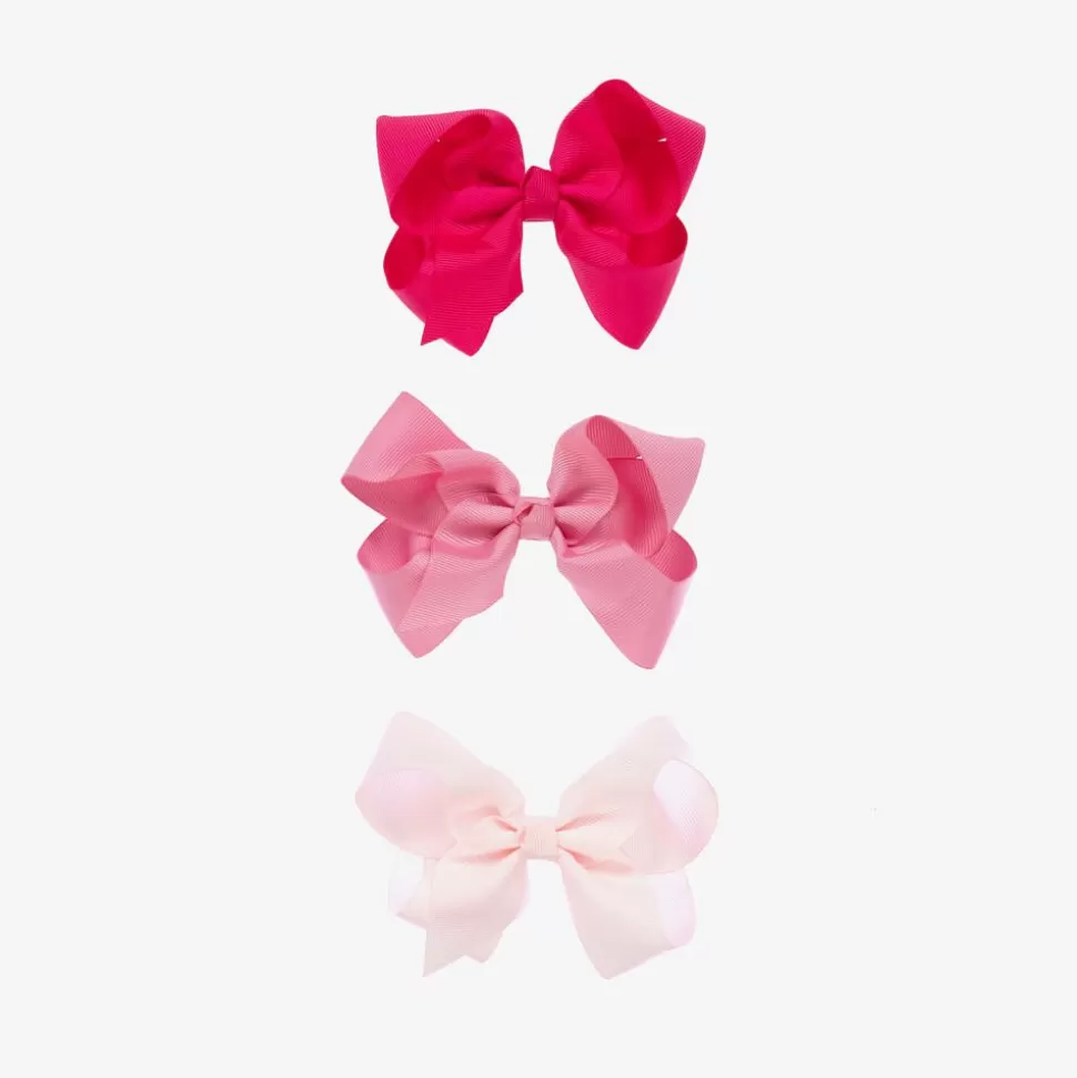 Milledeux Girls Pink Bow Hairclips (3 Pack)^ Hair Accessories