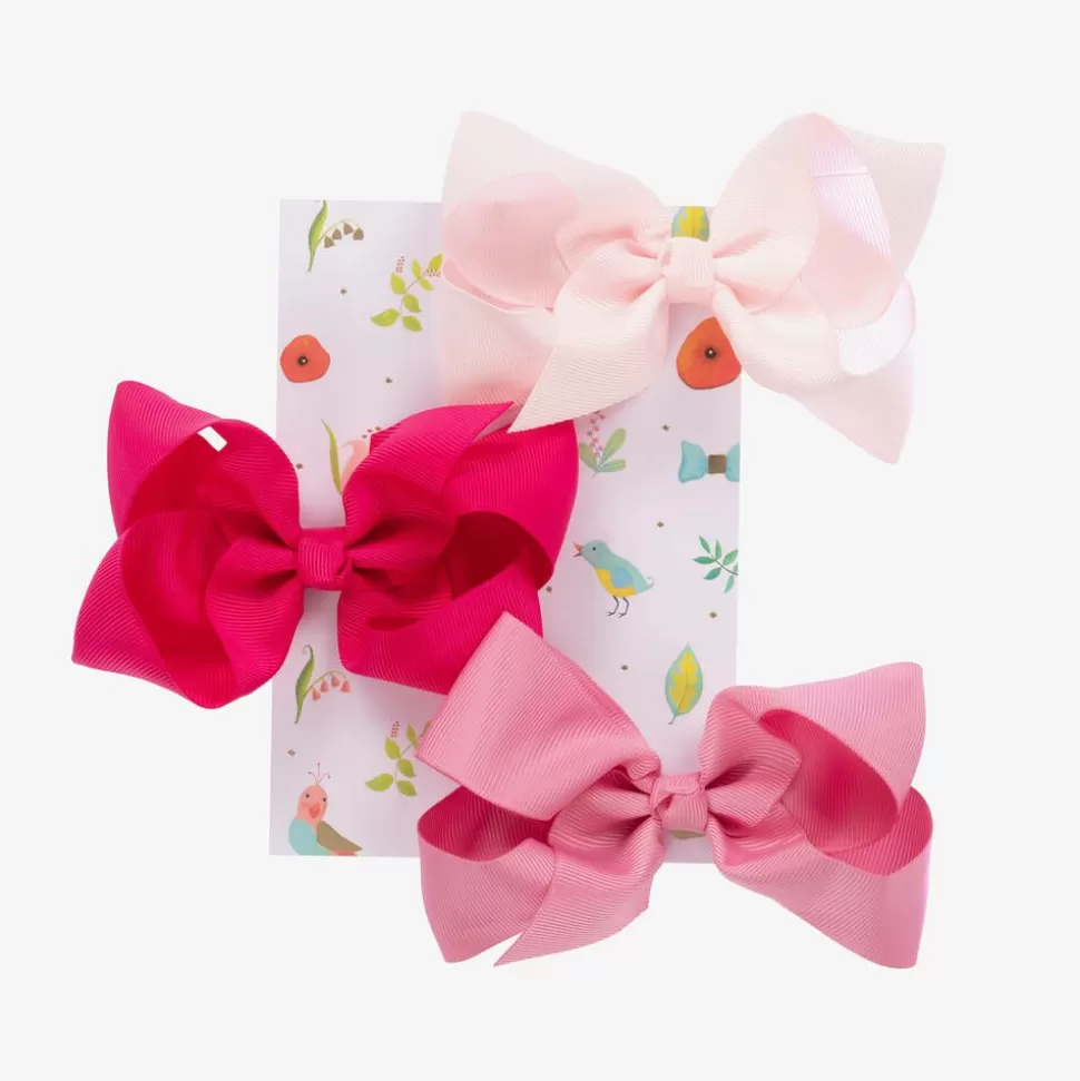 Milledeux Girls Pink Bow Hairclips (3 Pack)^ Hair Accessories